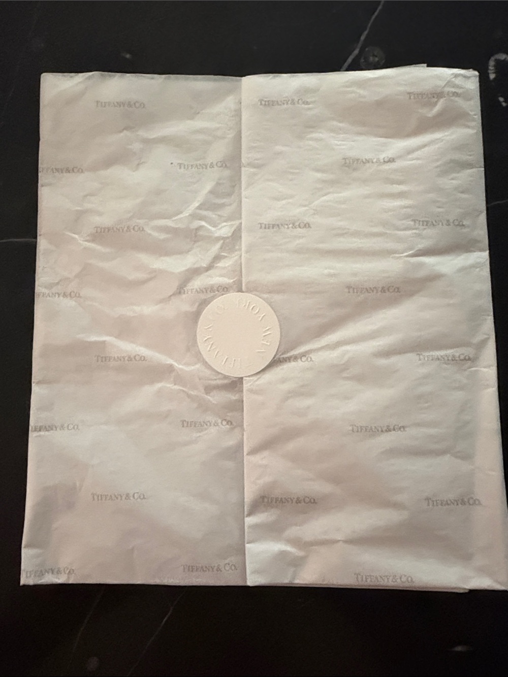 Tiffany & Co. White Branded Tissue Paper with Round Seal